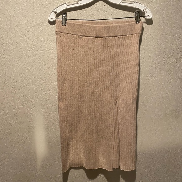Abercrombie midi skirt ribbed sweater midi length sweater material skirt small - Picture 2 of 10